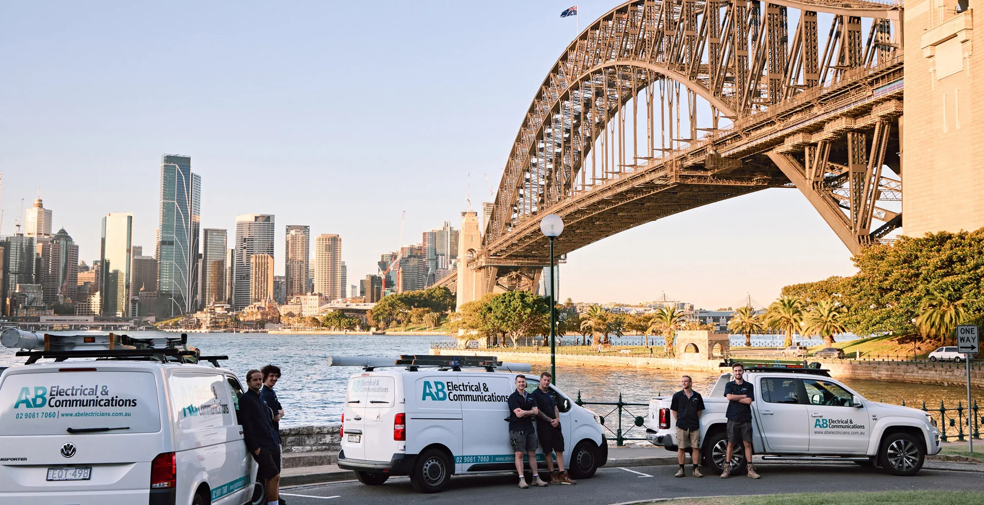 The Electrician Cremorne team at the end of a run